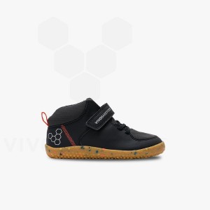 Sapatos Vivobarefoot Primus Ludo Hi Criança Obsidiana | BR030IR