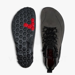 Tenis de Caminhada Vivobarefoot Tracker Decon FG2 JJF Masculino Obsidiana Cinzentas Escuro | BR418KW